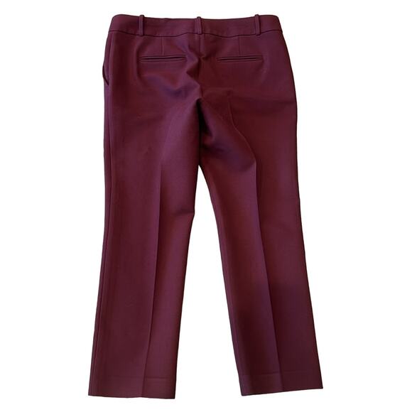 Ann Taylor Women's Devin Fit Ankle Pants Wine Size 10 - Picture 3 of 10